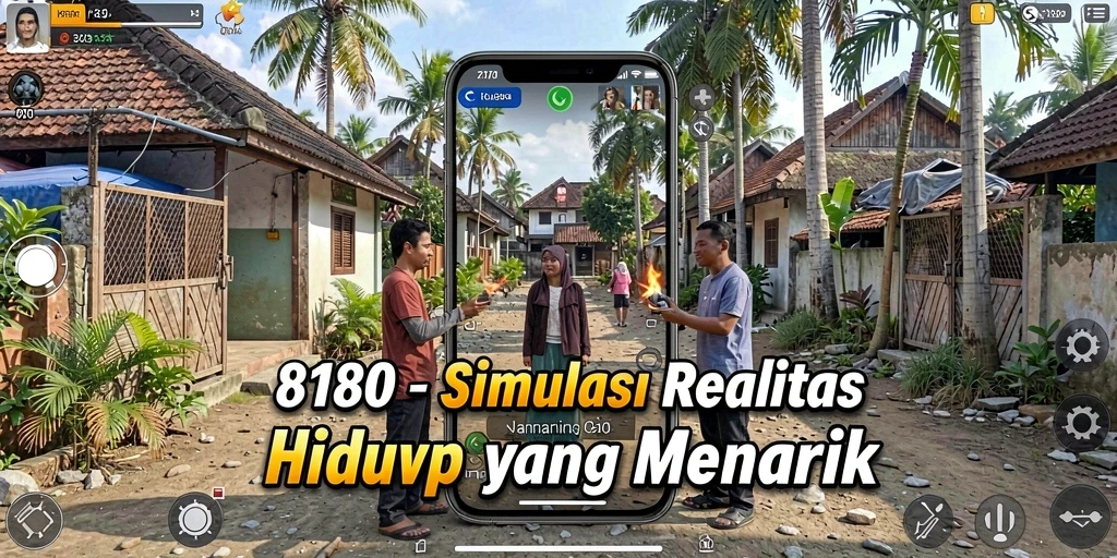 Tampilan screenshot 8180 menunjukkan pemain mengelola karakter dalam dunia simulasi yang hidup.