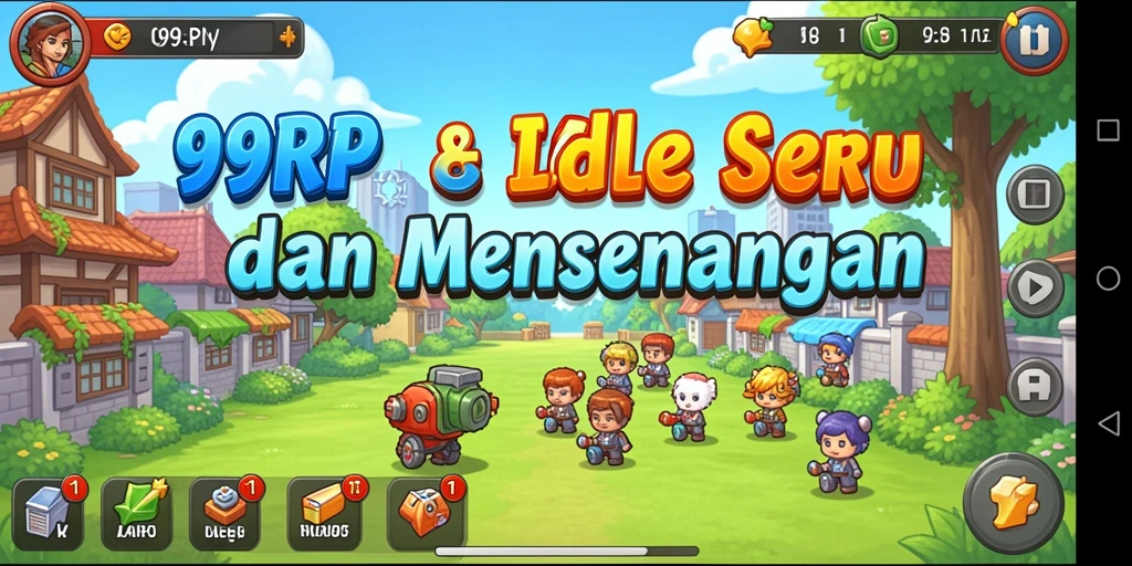 Screenshot dari gameplay seru 99RP yang menampilkan strategi Idle.