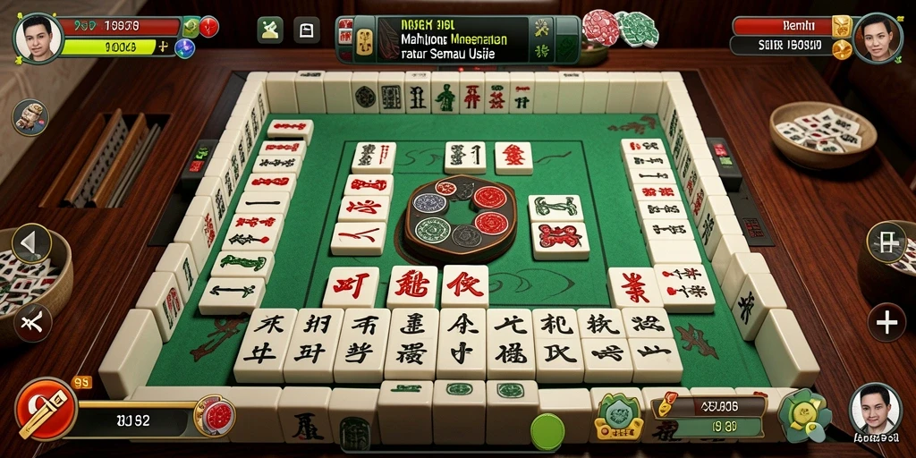 Tampilan gameplay 9SL yang menarik dengan ubin Mahjong berwarna-warni.