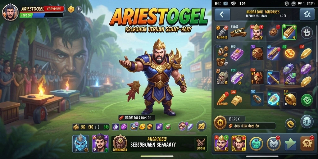 Tampilan antarmuka ARIESTOGEL yang modern dan user-friendly.