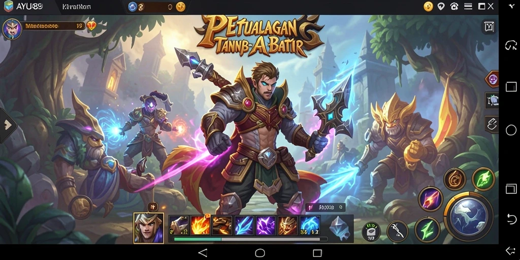 Gameplay seru AYU89 dengan karakter dan pertarungan yang mendebarkan.