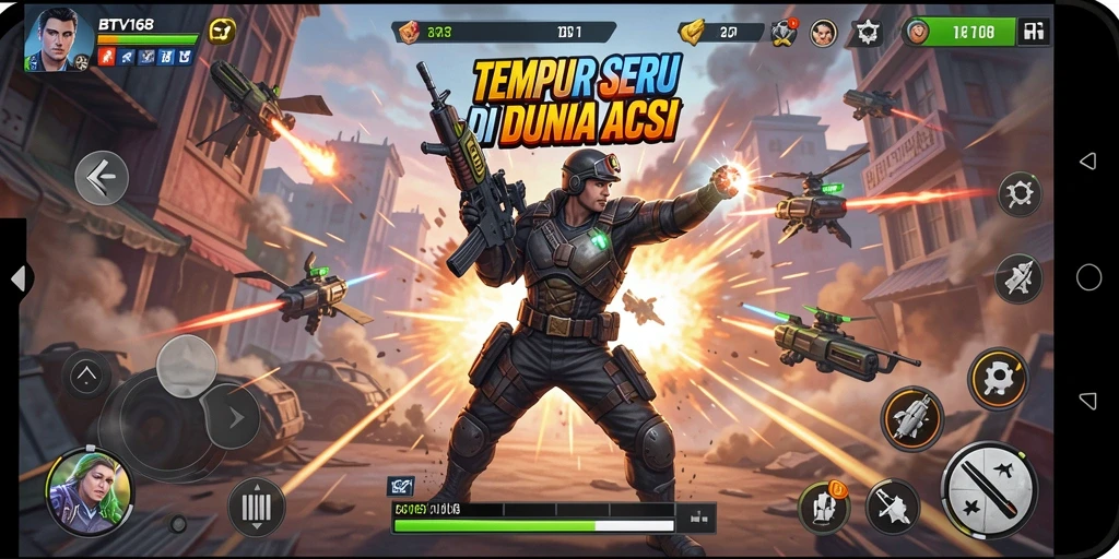 Screenshot menampilkan aksi seru dalam gameplay BTV168.
