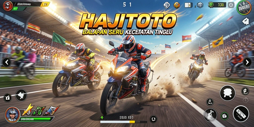 Gameplay menegangkan dalam balapan cepat dan penuh aksi.