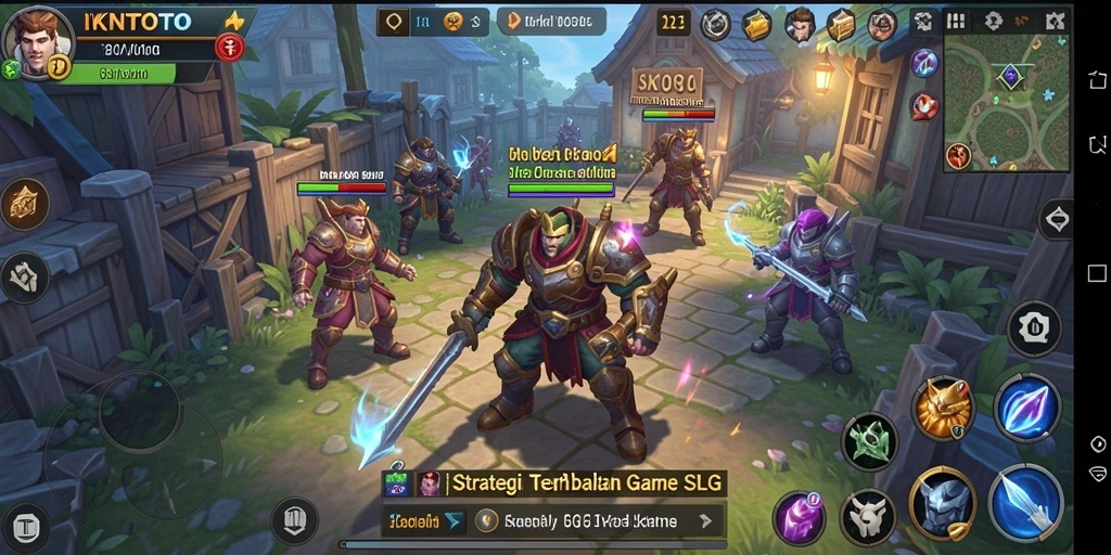 Tangkapan layar gameplay <strong>IKNTOTO</strong> yang menunjukkan aksi pertempuran strategis yang mendebarkan.