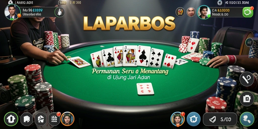 Tampilan menarik dari gameplay poker di LAPARBOS.