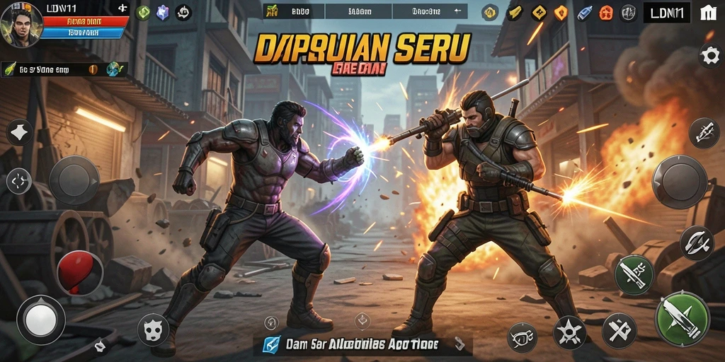 Tampilan gameplay LDN11 yang penuh aksi dan seru.