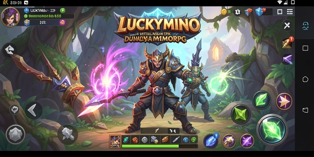 Tampilan gameplay mendebarkan dan grafis mengesankan dari LUCKYMINO.
