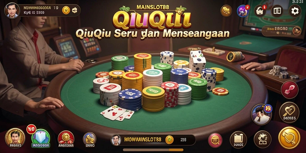 Screenshot gameplay seru di MAINSLOT88 yang memperlihatkan aksi QiuQiu.