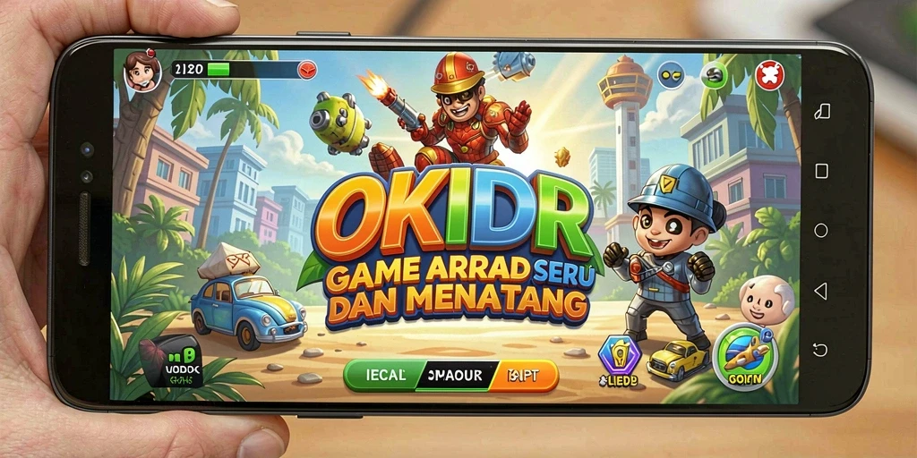 Tampilan gameplay seru dan menantang di OKIDR.