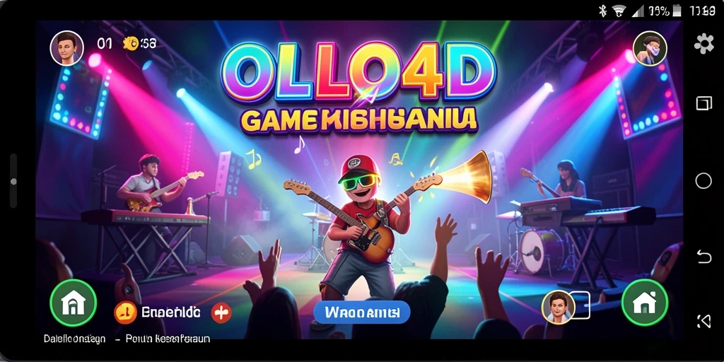 Screenshot utama OLLO4D menampilkan aksi seru dalam permainan musik.